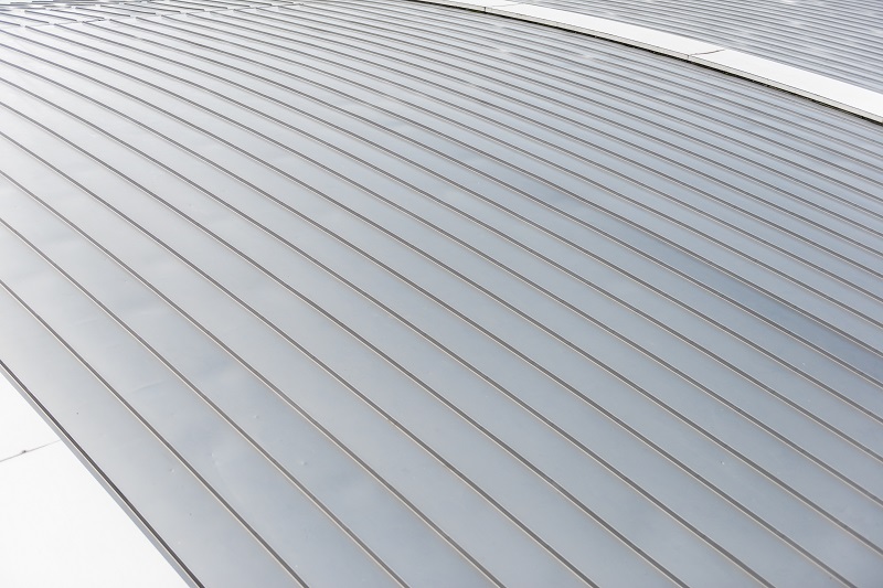 Aluminum sheet roof background
